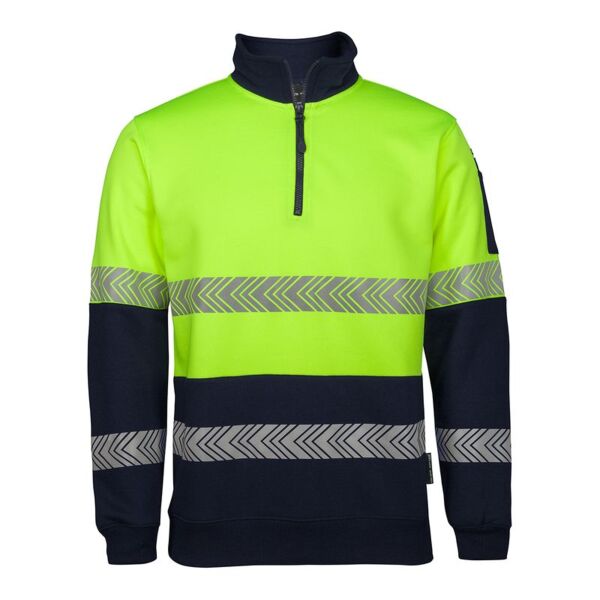 Mens Hi Vis ½ Zip Segmented Tape Fleece Thumbnail