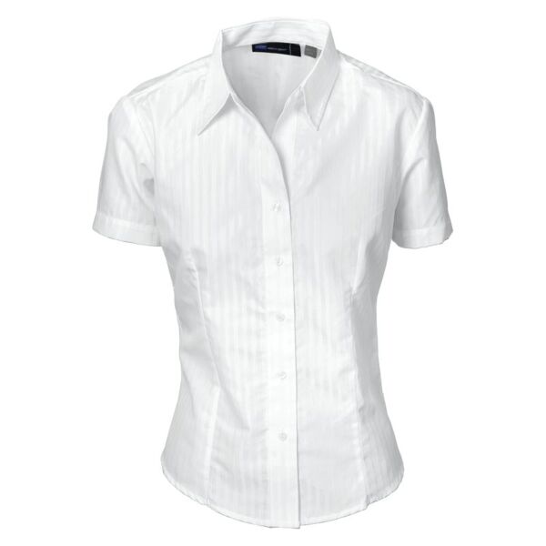 Womens Tonal Stripe Shirts Short Sleeve Thumbnail