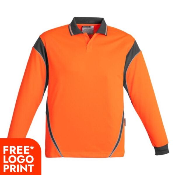 Mens Hi Vis Aztec Polo - Long Sleeve Thumbnail