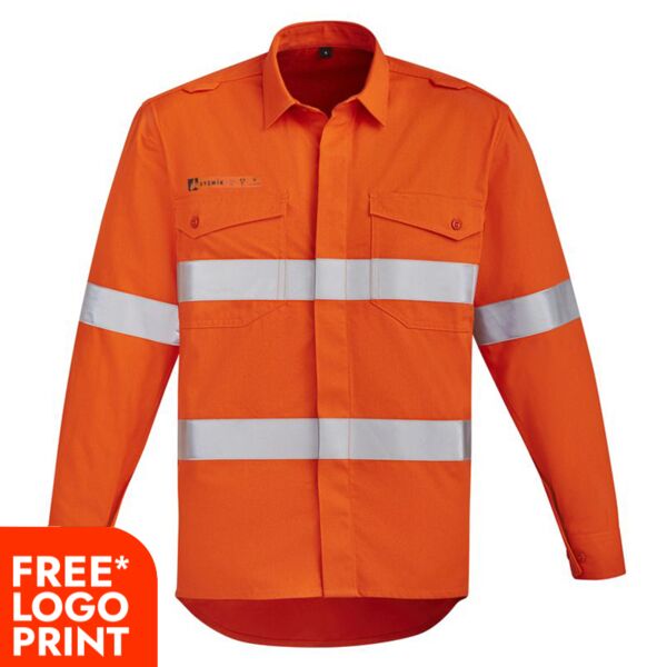 Mens Organic Flame Hrc 2 Hoop Taped Open Front Spliced Shirt Thumbnail