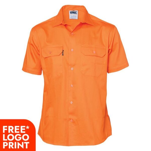 Cotton Drill Work Shirt - Short Sleeve Thumbnail