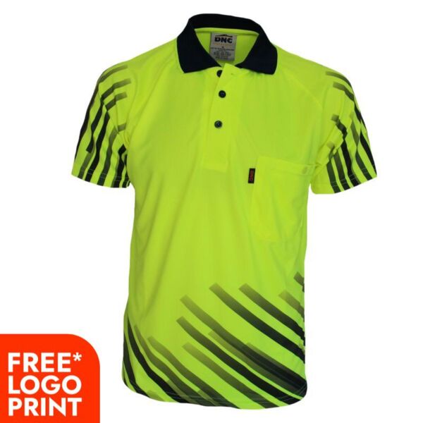 Hi Vis Sublimated Full Stripe Polo Thumbnail