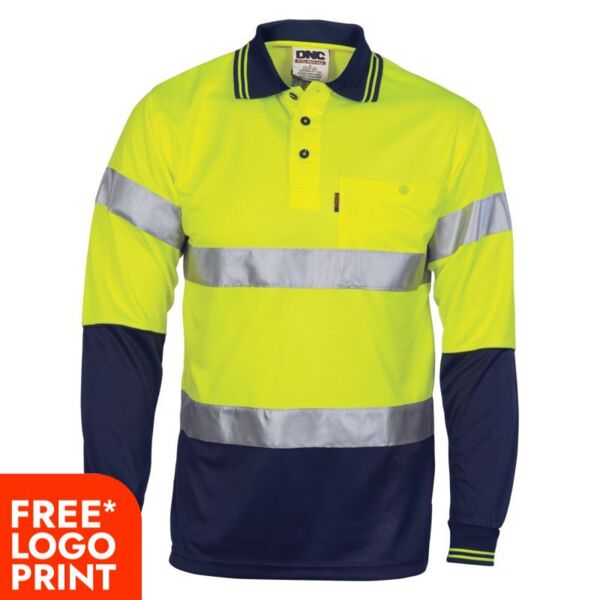 Hi Vis Cool Breathe Polo Shirt With CSR Tape Thumbnail